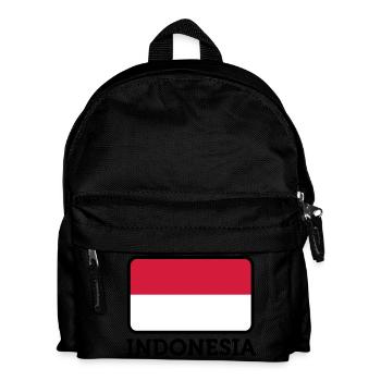 Drapeau national de l Indonésie - Sac à dos Enfant - noir - Devant