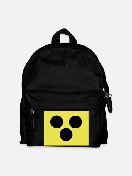 Blindenzeichen Armbinde Blind 2c - Kinder Rucksack - Schwarz