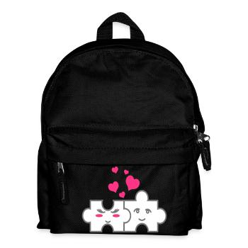 Puzzle-Paar - Kinder Rucksack - Schwarz - Vorne