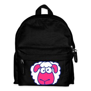 Dummes Schaf Gesicht Kopf Lustig Ängstlich Cool - Kinder Rucksack - Schwarz - Vorne