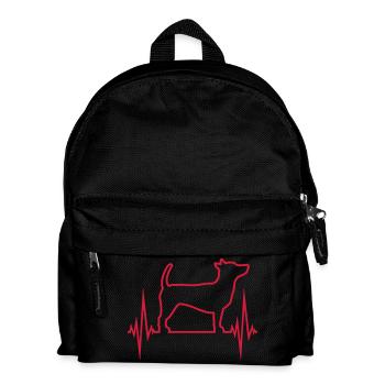 Dog Pulse Heartbeat Frequency ECG Cool Pet - Kids' Backpack - black - Front