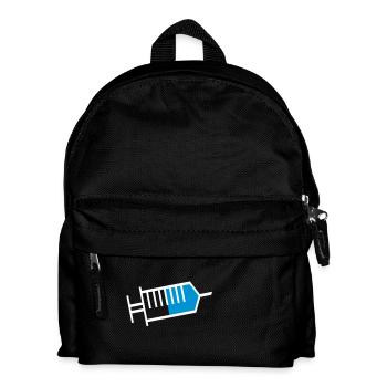 Spritze outline - Kinder Rucksack - Schwarz - Vorne