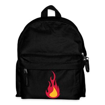 Fire / Flame - Kids' Backpack - black - Front