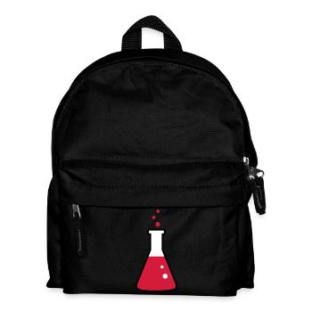 Chemie, Reagenzglas 3farbig - Kinder Rucksack - Schwarz - Vorne