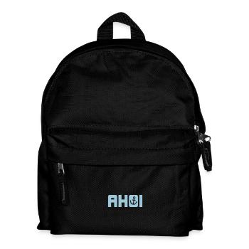 Ahoi Anker Meer Kapitän Küste Nordsee Hamburg Fan - Kinder Rucksack - Schwarz - Vorne