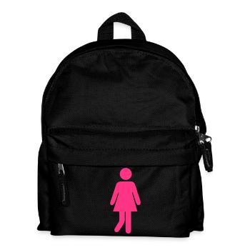 Frau Verliebt WC - Kinder Rucksack - Schwarz - Vorne