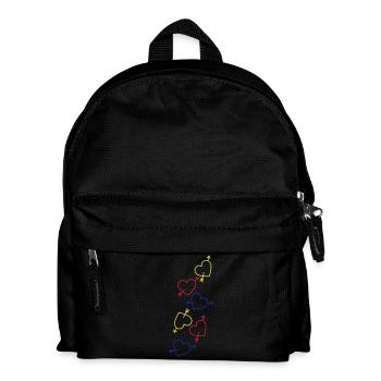 Coeurs Coeur coloré - Sac à dos Enfant - noir - Devant