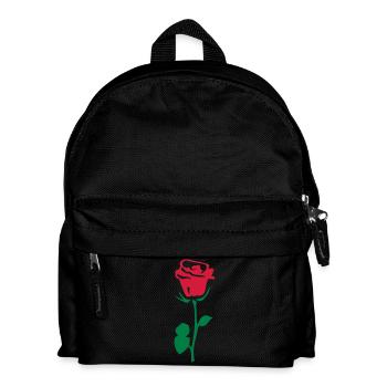 rose fleur 85 - Sac à dos Enfant - noir - Devant