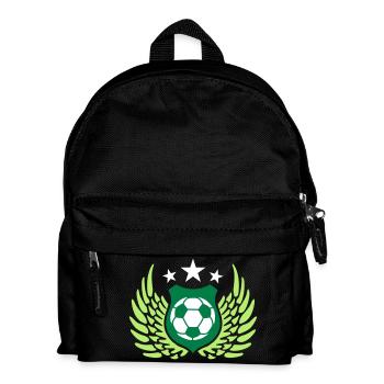 fussball_k_3c - Kinder Rucksack - Schwarz - Vorne