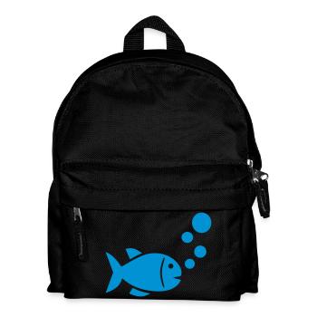 Fisch - Kinder Rucksack - Schwarz - Vorne