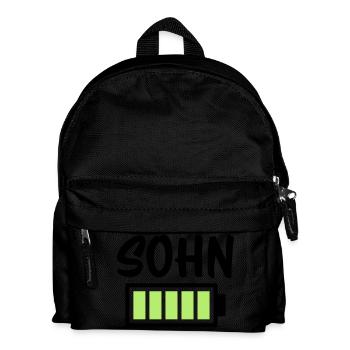 Sohn - Akku - Kinder Rucksack - Schwarz - Vorne