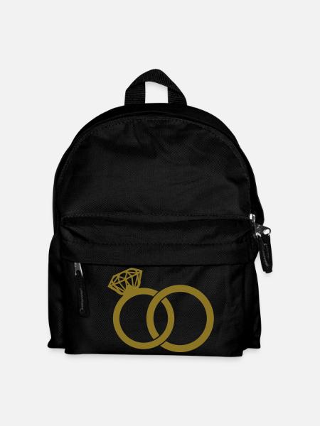 wedding rings - Kinder Rucksack - Schwarz