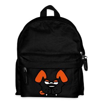 Le chien a l’air méchant Dangereux Drôle Lèche la langue - Sac à dos Enfant - noir - Devant