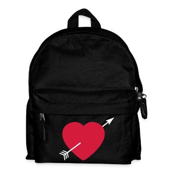Heart round with arrow - Kinder Rucksack - Schwarz - Vorne