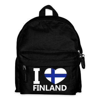 Ich liebe Finnland - Kinder Rucksack - Schwarz - Vorne