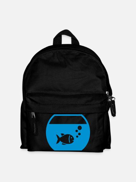 Aquarium Fisch - Kinder Rucksack - Schwarz