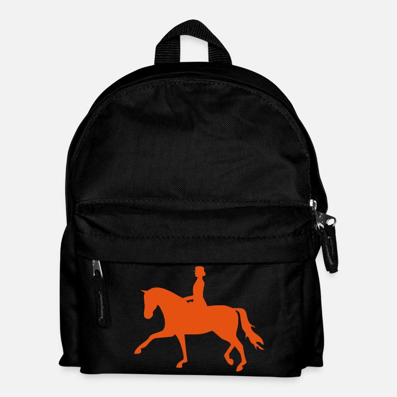 Dressurpferd - Kinder Rucksack - Schwarz