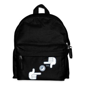 Comic Cartoon Hände Kamera Foto - Kinder Rucksack - Schwarz - Vorne
