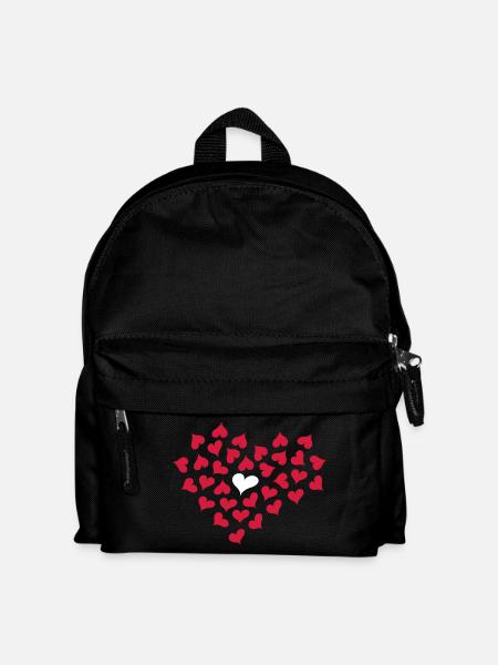 Hearts in Heart - Kids' Backpack - black
