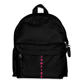 jumping trampoline girl jumping jump gift - Kids' Backpack - black - Front