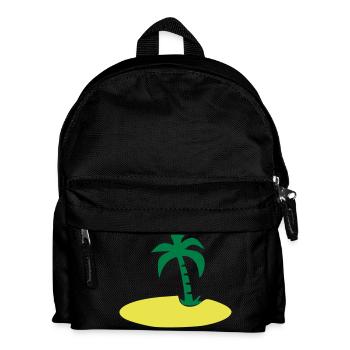 Île avec palmier - Sac à dos Enfant - noir - Devant