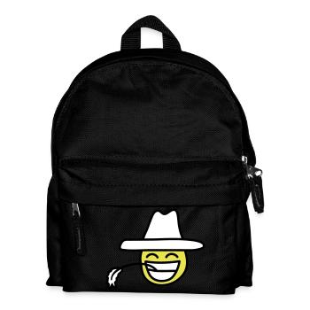 cowboy_smiley - Kinder Rucksack - Schwarz - Vorne