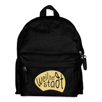 Weil der Stadt - Kinder Rucksack - Schwarz - Vorne