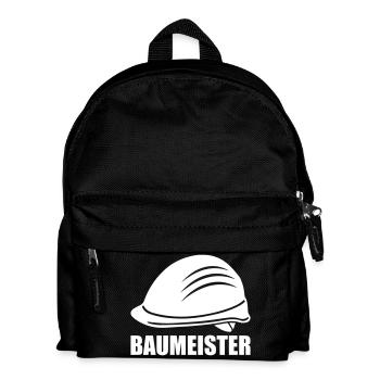baumeister_1c - Kinder Rucksack - Schwarz - Vorne