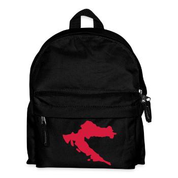 Kroatien Umriss - Kinder Rucksack - Schwarz - Vorne