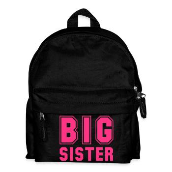 BIG SISTER Design - Kinder Rucksack - Schwarz - Vorne