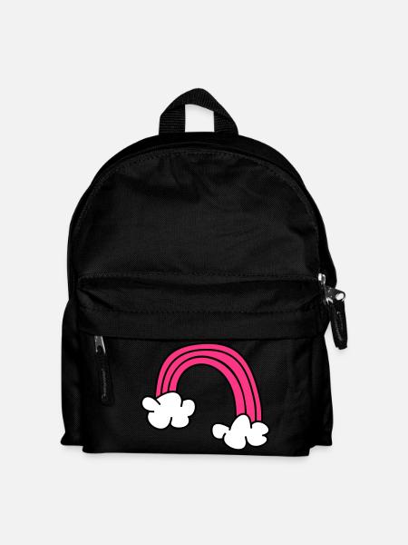 Kinderzeichnungen: Regenbogen - Kinder Rucksack - Schwarz