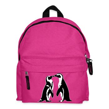 Verliebte Pinguine - Kinder Rucksack - Fuchsia - Vorne