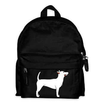 Dear dog sticks out his tongue happily - Kids' Backpack - black - Front