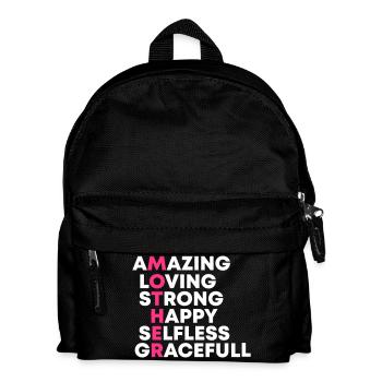 Muttertag. Murmeln. Mama. Mumie. Geschenk - Kinder Rucksack - Schwarz - Vorne
