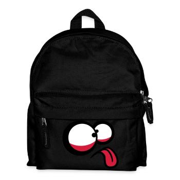 Crazy Comic Face - Kinder Rucksack - Schwarz - Vorne