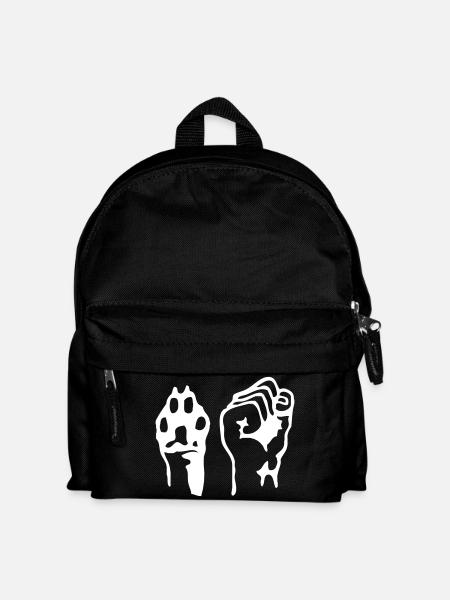 Pfote und Faust - Kinder Rucksack - Schwarz