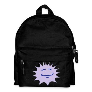 Bright Sun Funny Face Smile Comic Cartoon - Kids' Backpack - black - Front