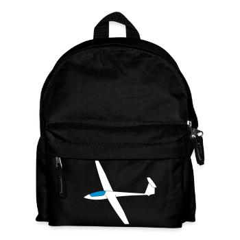 asw19 Segelflugzeug Segelflieger Geschenk - Kinder Rucksack - Schwarz - Vorne