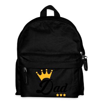 Papa Vati Vater Vatertag Geburtstag Dad Familie - Kinder Rucksack - Schwarz - Vorne