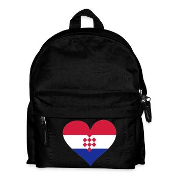 Coeur Croatie - Sac à dos Enfant - noir - Devant