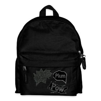 Pflaume boom pow - Kinder Rucksack - Schwarz - Vorne