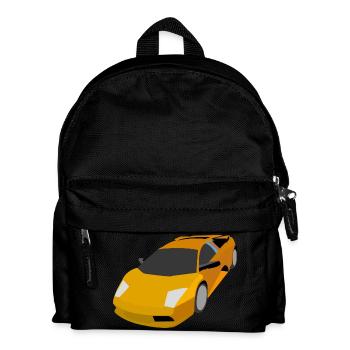 race car - Kids' Backpack - black - Front