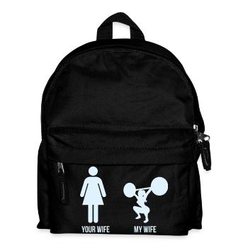 Comparison: Your Wife vs. My Wife - Kids' Backpack - black - Front
