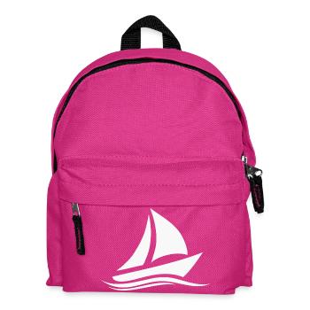 boat white - Kids' Backpack - fuchsia - Front