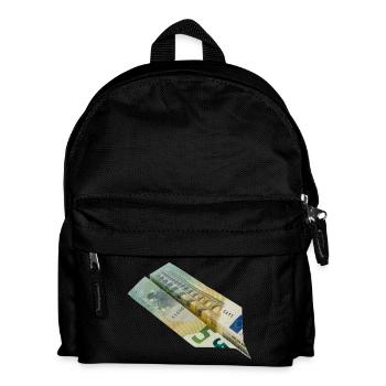 5-Euro-Schein - Kinder Rucksack - Schwarz - Vorne