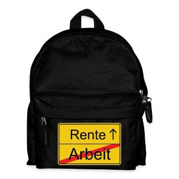 endlich RENTE - Kinder Rucksack - Schwarz - Vorne