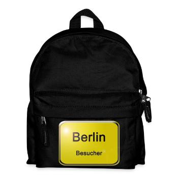 Ortsschild Berlin visiteur - Sac à dos Enfant - noir - Devant