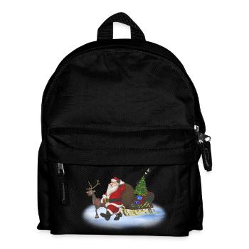 Santa is coming - Kinder Rucksack - Schwarz - Vorne