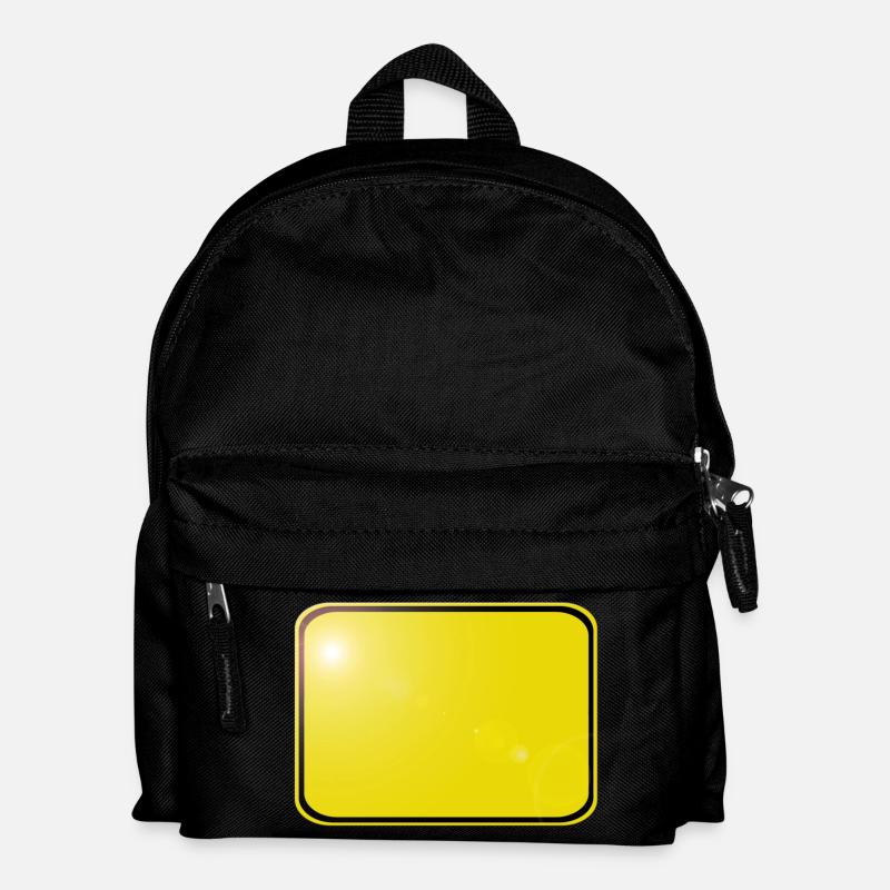 Ortsschild blanko, einfach - selbst gestalten - Kids' Backpack - black