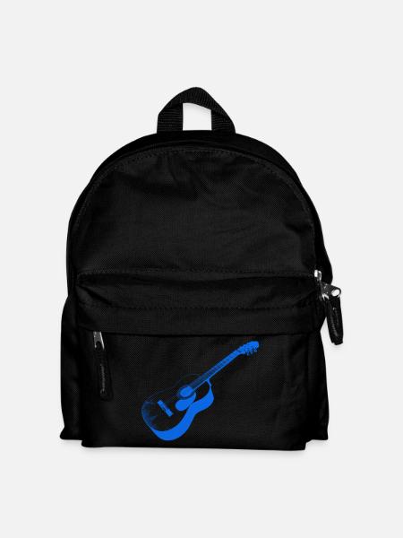 Kunstvoller Akustik-Gitarre Druck - Kinder Rucksack - Schwarz